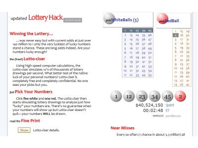 (updated) Lottery Hack web page